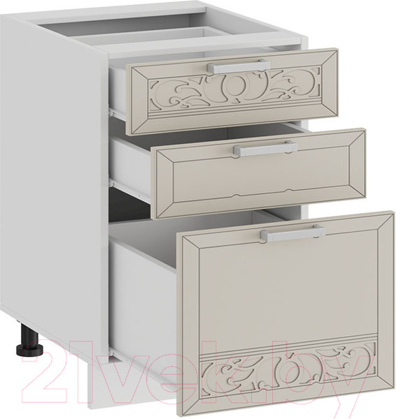 Изображение товара Шкаф-стол кухонный ТриЯ Долорес 1Н4Я3  (белый/крем)