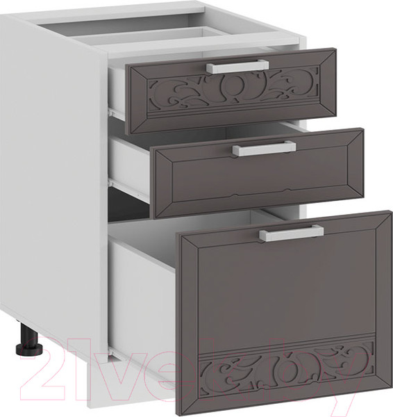 Изображение товара Шкаф-стол кухонный ТриЯ Долорес 1Н4Я3 (белый/муссон)