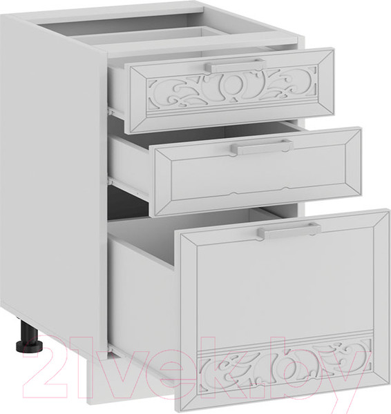 Изображение товара Шкаф-стол кухонный ТриЯ Долорес 1Н4Я3 (белый/сноу)
