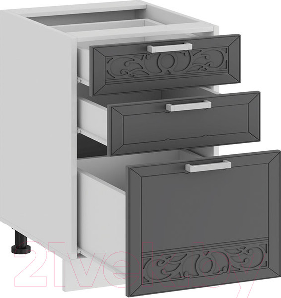 Изображение товара Шкаф-стол кухонный ТриЯ Долорес 1Н4Я3 (белый/титан)