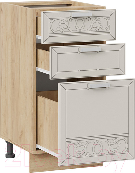 Изображение товара Шкаф-стол кухонный ТриЯ Долорес 1Н4Я3 (дуб крафт золотой/крем)