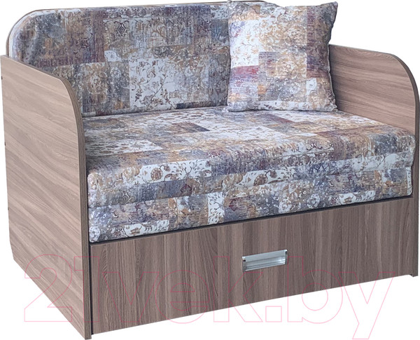 Изображение товара Диван Анмикс Кейт (ЛДСП ясень шимо темный/принт Verdy Mocca)
