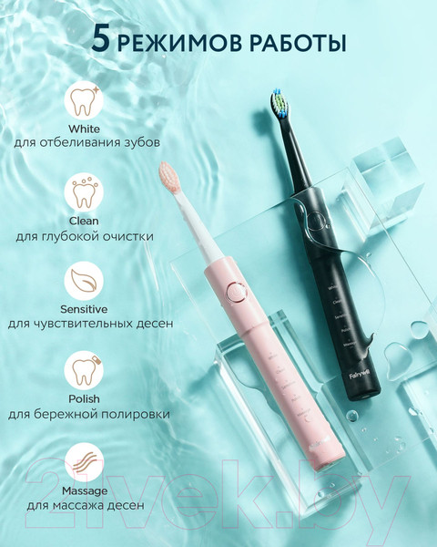 Изображение товара Электрическая зубная щетка Fairywill E11  (розовый, 8 насадок, чехол)