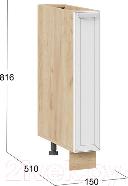 Изображение товара Шкаф карго ТриЯ Долорес 1Н15К (дуб крафт золотой/сноу)