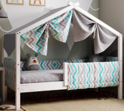 Изображение товара Балдахин на кровать Мебельград Ассоль (зигзаг небесный)