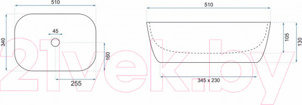 Изображение товара Умывальник REA Claudia U6644