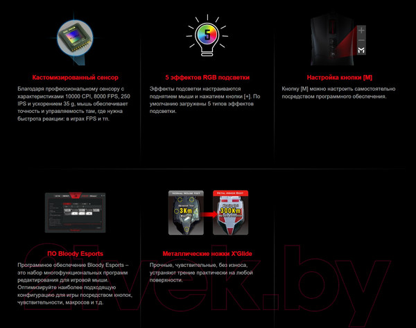 Изображение товара Мышь A4Tech Bloody ES9 Plus (черный)