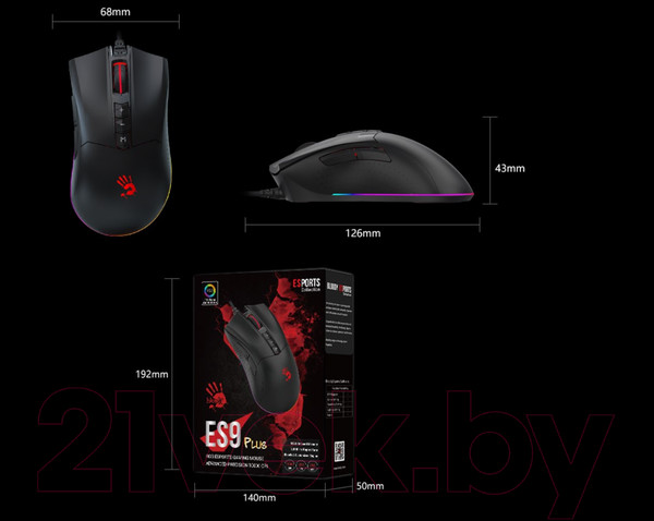 Изображение товара Мышь A4Tech Bloody ES9 Plus (черный)