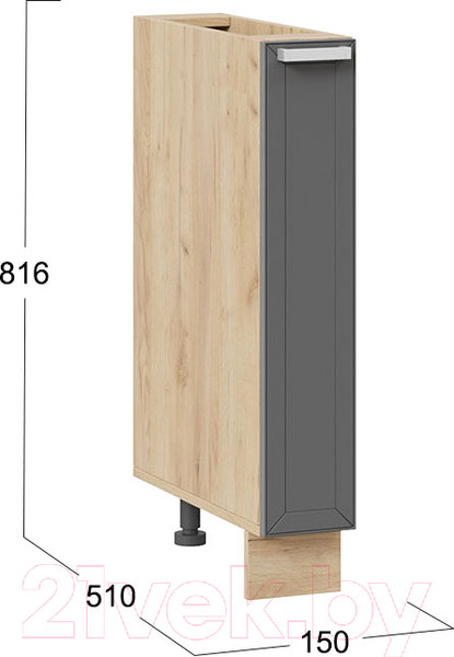 Изображение товара Шкаф карго ТриЯ Долорес 1Н15К (дуб крафт золотой/титан)