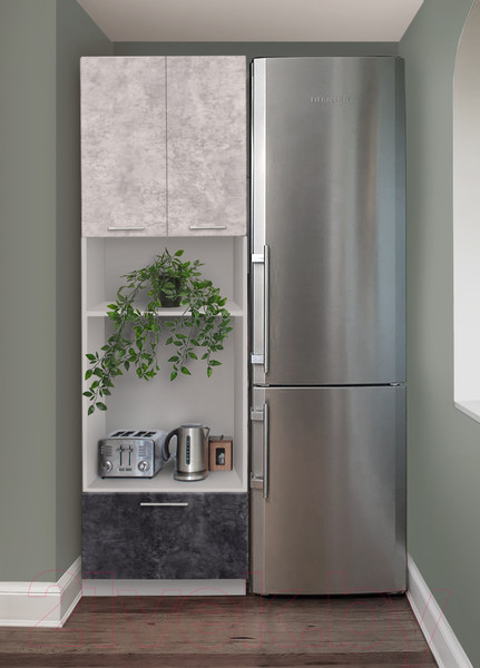 Изображение товара Шкаф-пенал кухонный Артём-Мебель 600мм СН-114.147 (ДСП бетон спаркс лайт/бетон спаркс)