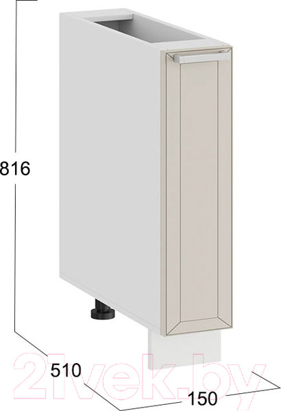 Изображение товара Шкаф карго ТриЯ Долорес 1Н15К (белый/кремовый)