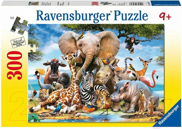 Изображение товара Пазл Ravensburger Африканские друзья XXL / 13075 (300эл)