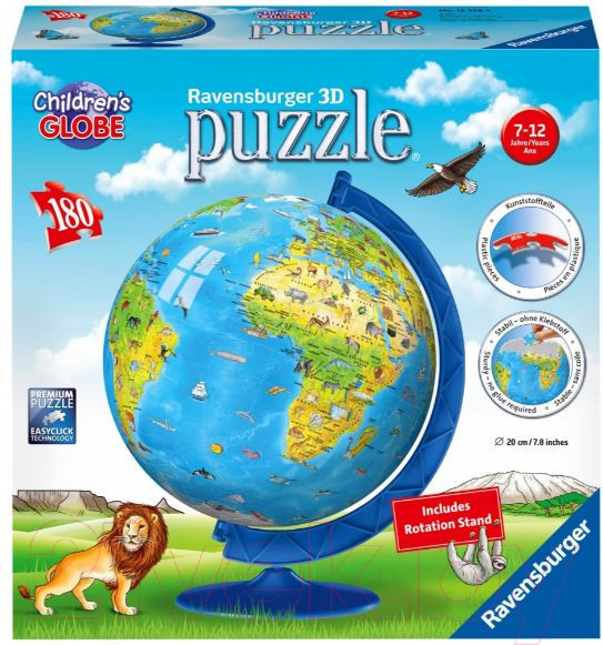 Изображение товара 3D-пазл Ravensburger Глобус. Детский мир / 12338 (180эл)