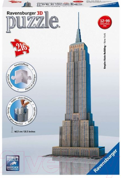 Изображение товара 3D-пазл Ravensburger Эмпайр Стейт Билдинг / 12553 (216эл)