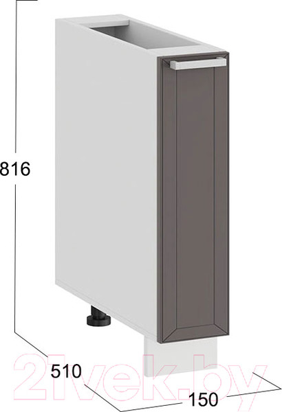 Изображение товара Шкаф карго ТриЯ Долорес 1Н15К (белый/муссон)