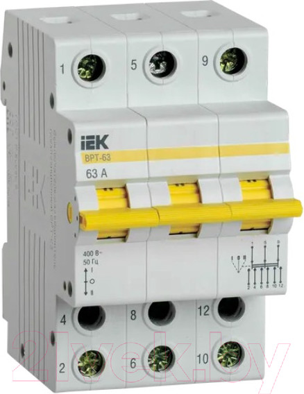 Изображение товара Выключатель-разъединитель IEK ВРТ-63 3Р 63А / MPR10-3-063