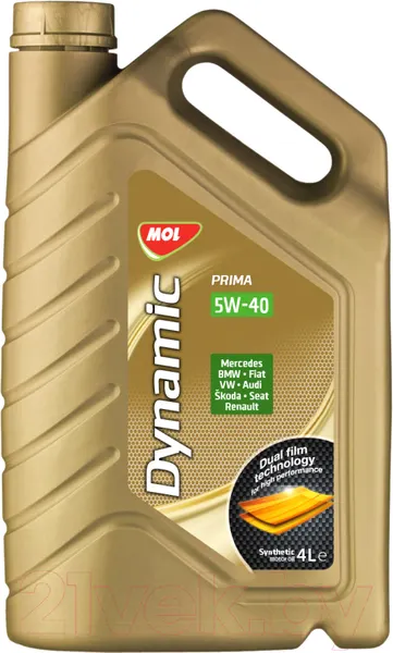Изображение товара Моторное масло Mol Dynamic Prima 5W40 / 13301138 (4л)