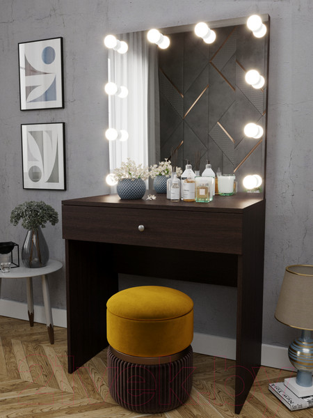 Изображение товара Туалетный столик с зеркалом Мир Мебели С подсветкой 11 ZW