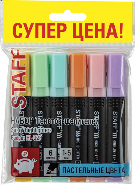 Изображение товара Набор маркеров Staff Basic Budget HL-02P / 152297 (6шт)