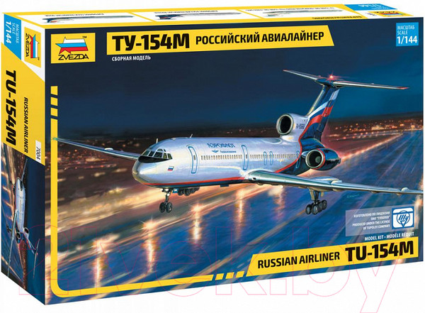 Изображение товара Сборная модель Звезда Российский авиалайнер Ту-154М / 7004