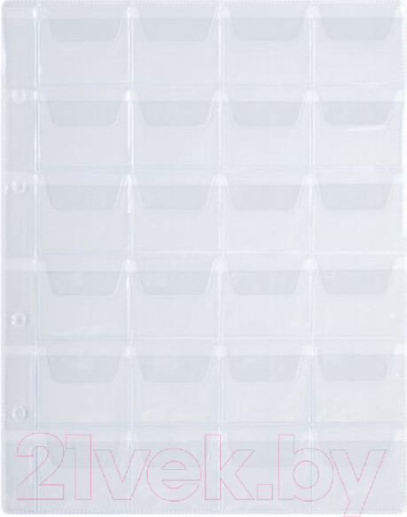 Изображение товара Набор листов для коллекционирования Staff Optima на 35 монет / 238085 (10шт)