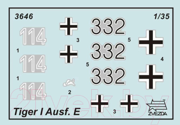 Изображение товара Сборная модель Звезда Немецкий тяжелый танк T-VI Тигр / 3646
