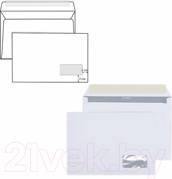 Изображение товара Набор конвертов почтовых Курт Куда-Кому С5 / 128291 (1000шт)