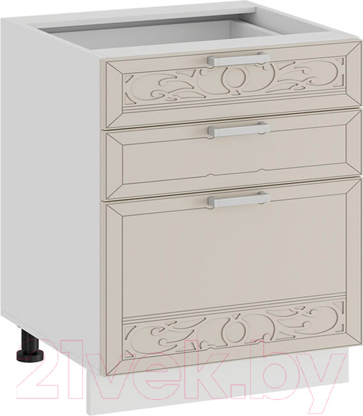 Изображение товара Шкаф-стол кухонный ТриЯ Долорес 1Н5Я3 (белый/крем)