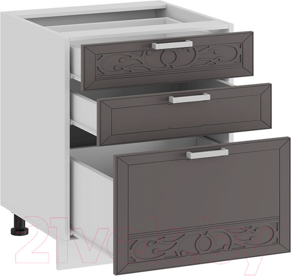 Изображение товара Шкаф-стол кухонный ТриЯ Долорес 1Н5Я3 (белый/муссон)