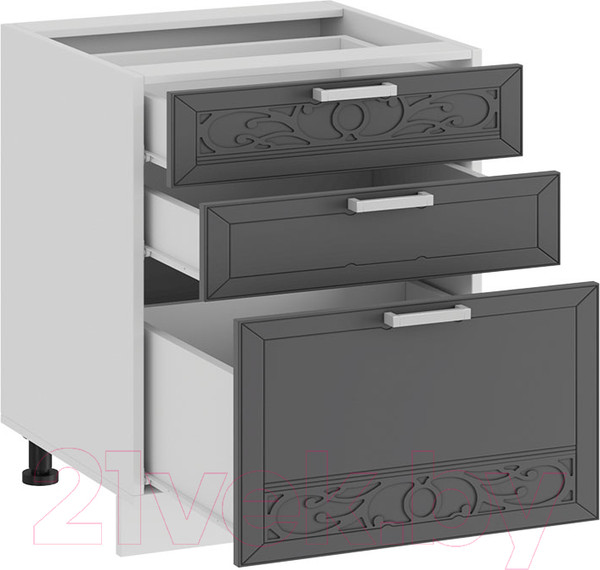 Изображение товара Шкаф-стол кухонный ТриЯ Долорес 1Н5Я3 (белый/титан)