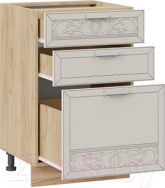 Изображение товара Шкаф-стол кухонный ТриЯ Долорес 1Н5Я3 (дуб крафт золотой/крем)