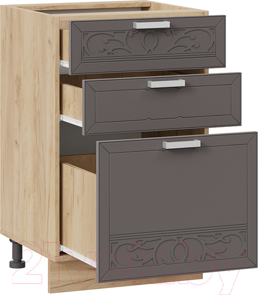 Изображение товара Шкаф-стол кухонный ТриЯ Долорес 1Н5Я3 (дуб крафт золотой/муссон)