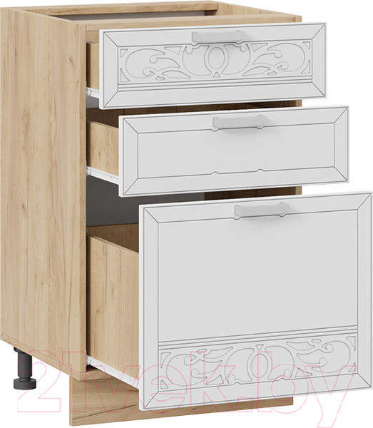 Изображение товара Шкаф-стол кухонный ТриЯ Долорес 1Н5Я3 (дуб крафт золотой/сноу)