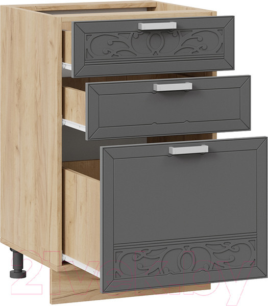 Изображение товара Шкаф-стол кухонный ТриЯ Долорес 1Н5Я3 (дуб крафт золотой/титан)