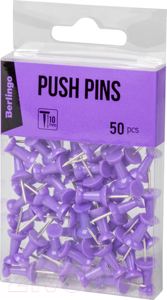 Изображение товара Кнопки канцелярские Berlingo PN5030a (50шт, фиолетовый)