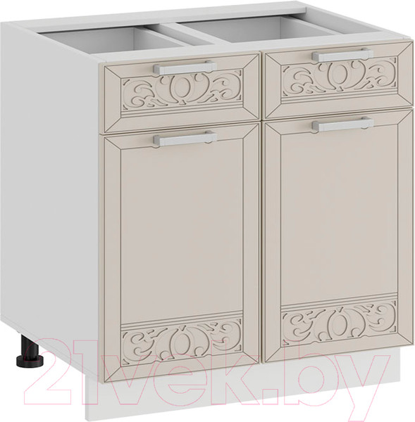 Изображение товара Шкаф-стол кухонный ТриЯ Долорес 1Н6Я1 (белый/крем)
