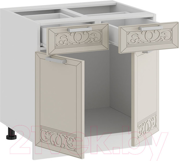 Изображение товара Шкаф-стол кухонный ТриЯ Долорес 1Н6Я1 (белый/крем)