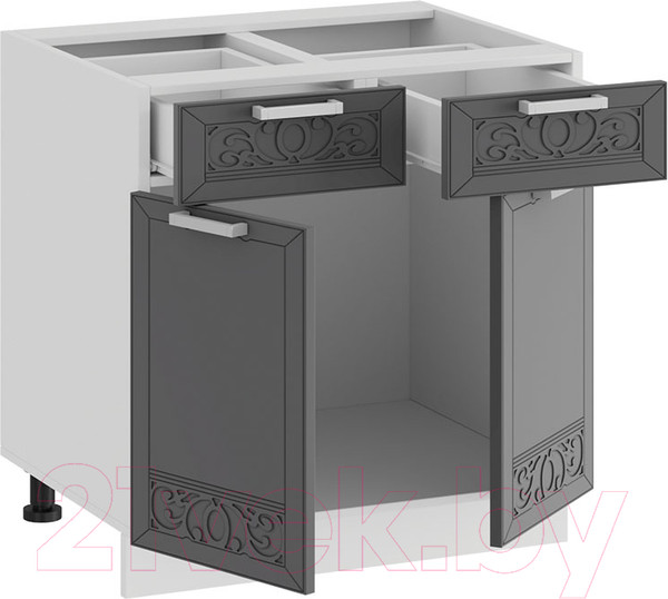 Изображение товара Шкаф-стол кухонный ТриЯ Долорес 1Н6Я1 (белый/титан)