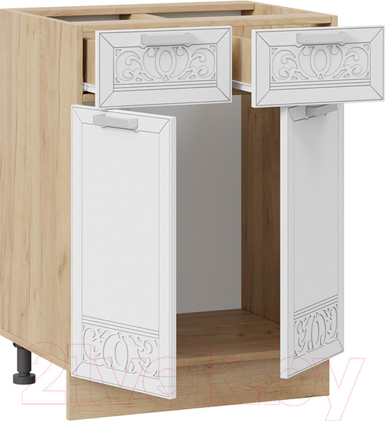 Изображение товара Шкаф-стол кухонный ТриЯ Долорес 1Н6Я1 (дуб крафт золотой/сноу)