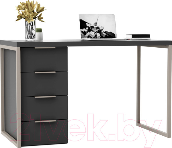 Изображение товара Письменный стол Crafto Кихот Лофт 06 120x60x75 (латте/графит)