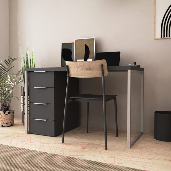 Изображение товара Письменный стол Crafto Кихот Лофт 06 120x60x75 (латте/графит)