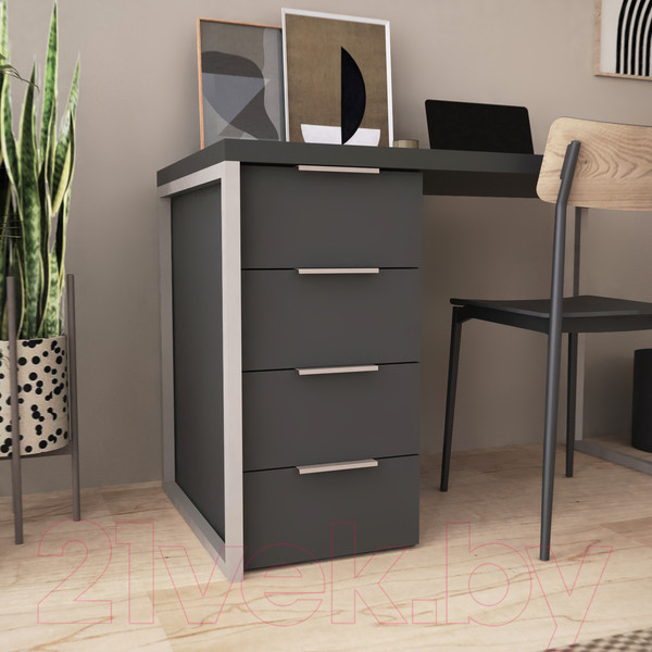 Изображение товара Письменный стол Crafto Кихот Лофт 06 120x60x75 (латте/графит)