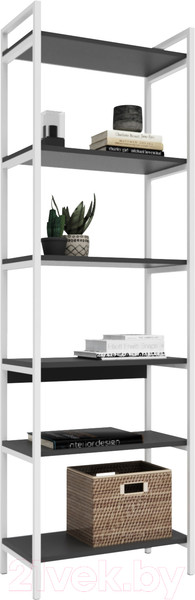 Изображение товара Стеллаж Crafto Симпл Лофт 04 60x32x190 (белый/графит)