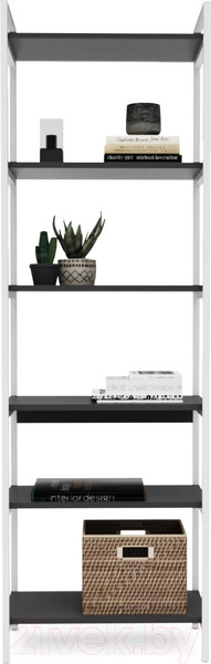 Изображение товара Стеллаж Crafto Симпл Лофт 04 60x32x190 (белый/графит)