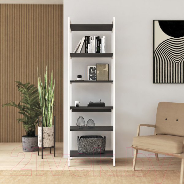 Изображение товара Стеллаж Crafto Симпл Лофт 04 60x32x190 (белый/графит)