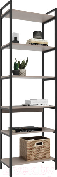 Изображение товара Стеллаж Crafto Симпл Лофт 05 60x32x190 (черный/латте)