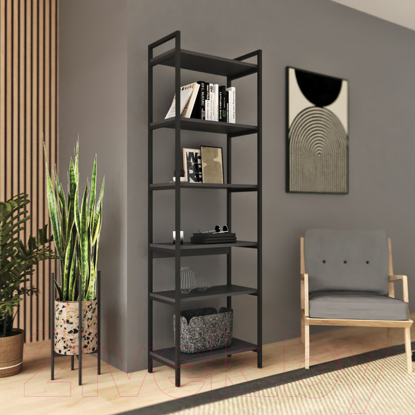 Изображение товара Стеллаж Crafto Симпл Лофт 07 60x32x190 (графит)