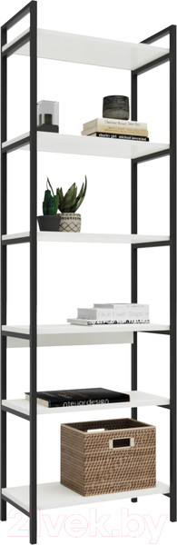 Изображение товара Стеллаж Crafto Симпл Лофт 09 60x32x190 (черный/белый)