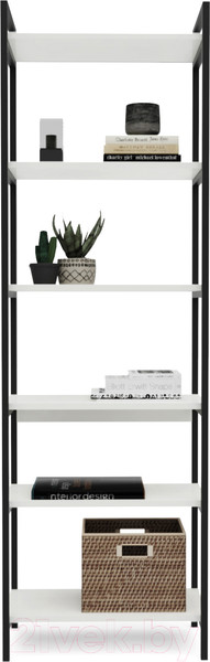 Изображение товара Стеллаж Crafto Симпл Лофт 09 60x32x190 (черный/белый)