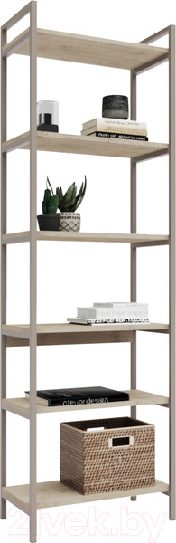 Изображение товара Стеллаж Crafto Симпл Лофт 10 60x32x190 (латте/каштан)